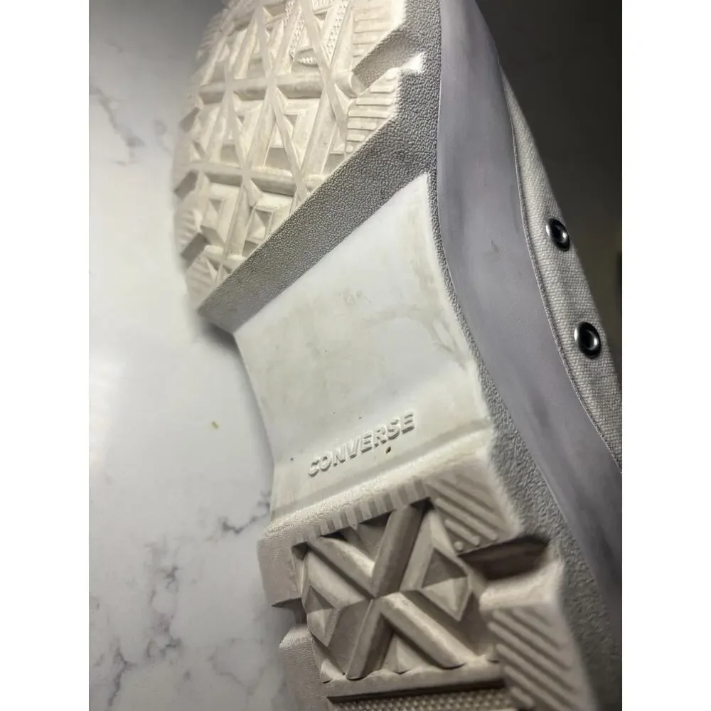 Converse Chuck Taylor All Star Lugged High Top Sneakers White Canvas Platform 8